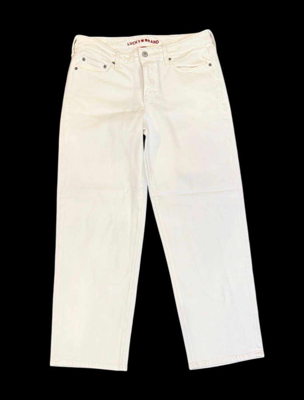 NWT Lucky Brand “The Baggy”  White Jeans Sz. 6/28